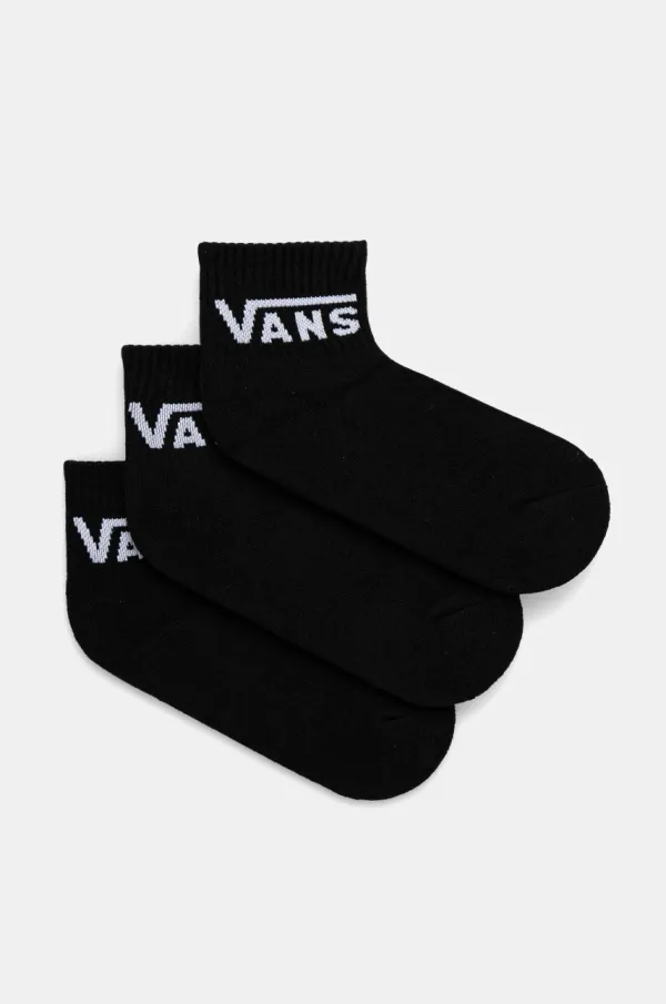 Vans Otroške nogavice Vans CLASSIC HALF CREW 3-pack črna barva, VN000J5BBLK1