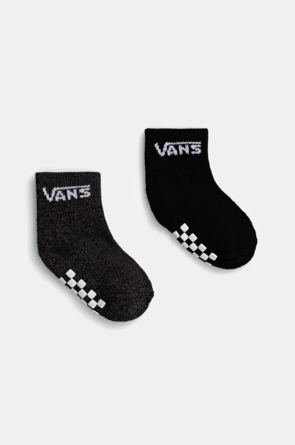 Vans Otroške nogavice Vans DROP V CLASSIC SOCK 2-pack črna barva, VN0A7PTCBLK1