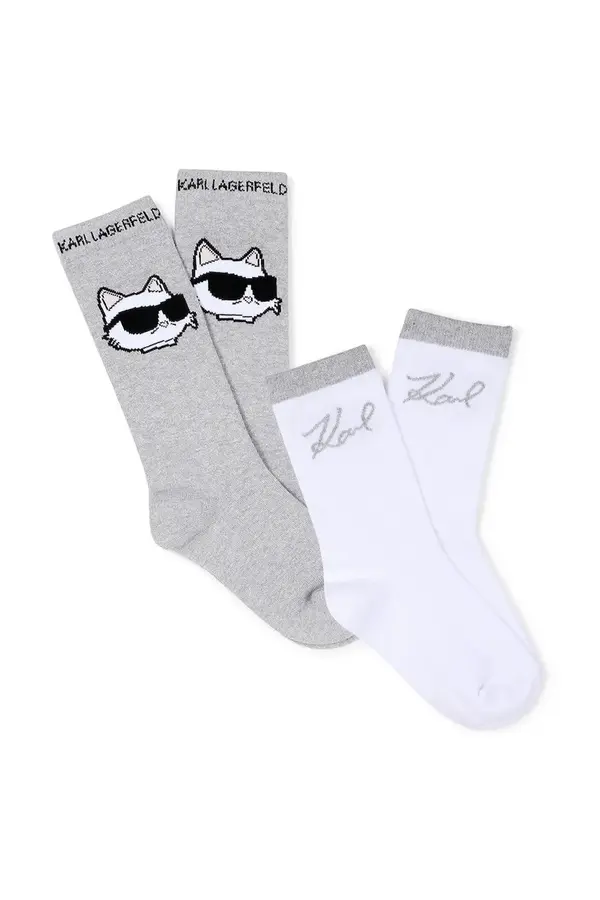 Karl Lagerfeld Otroške nogavice z bombažem Karl Lagerfeld 2-pack