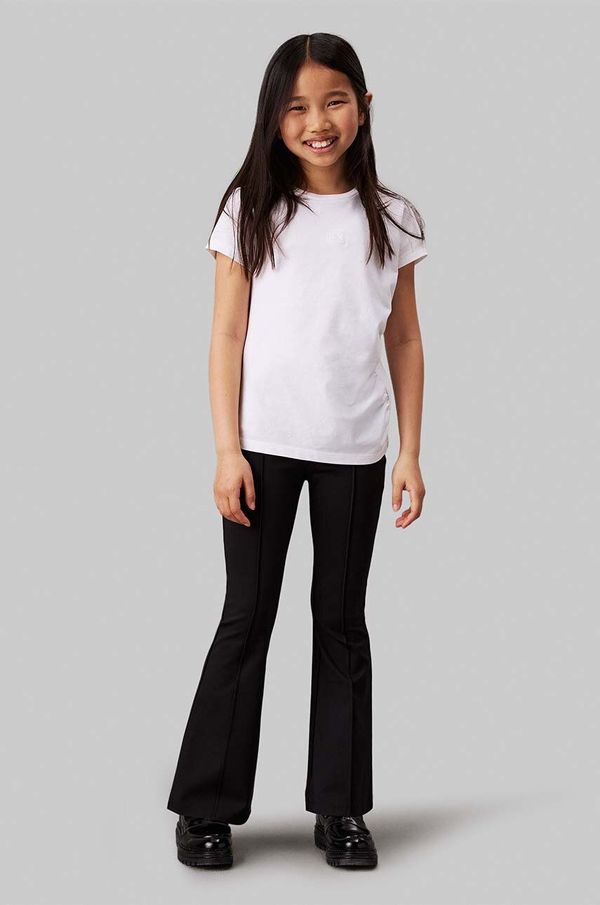 Calvin Klein Jeans Otroške pajkice Calvin Klein Jeans PUNTO TAPE FLARE črna barva, IG0IG02518