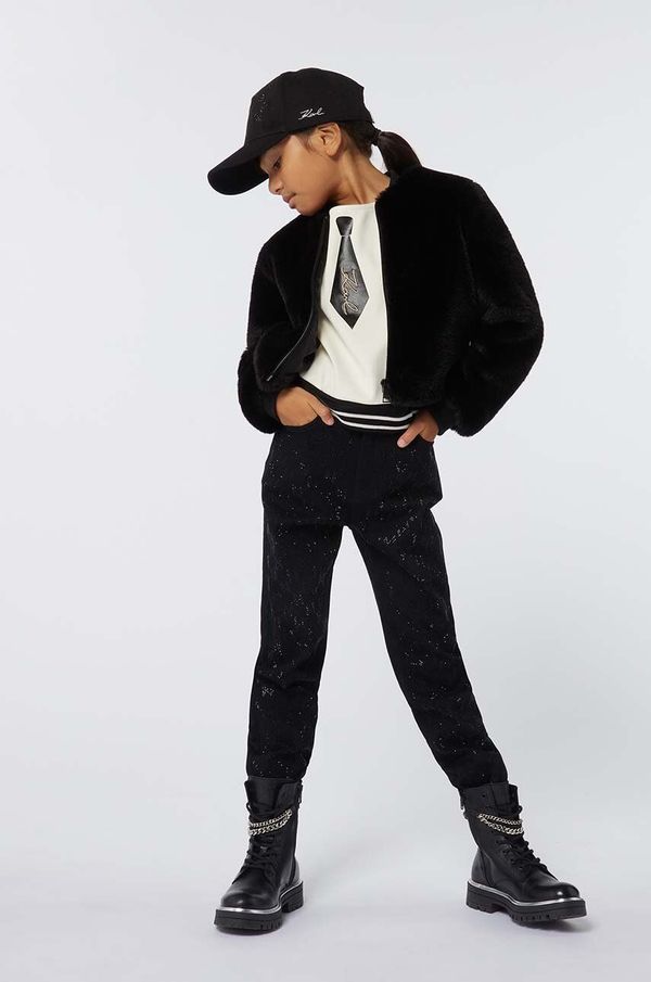 Karl Lagerfeld Otroške pajkice Karl Lagerfeld črna barva, Z30202