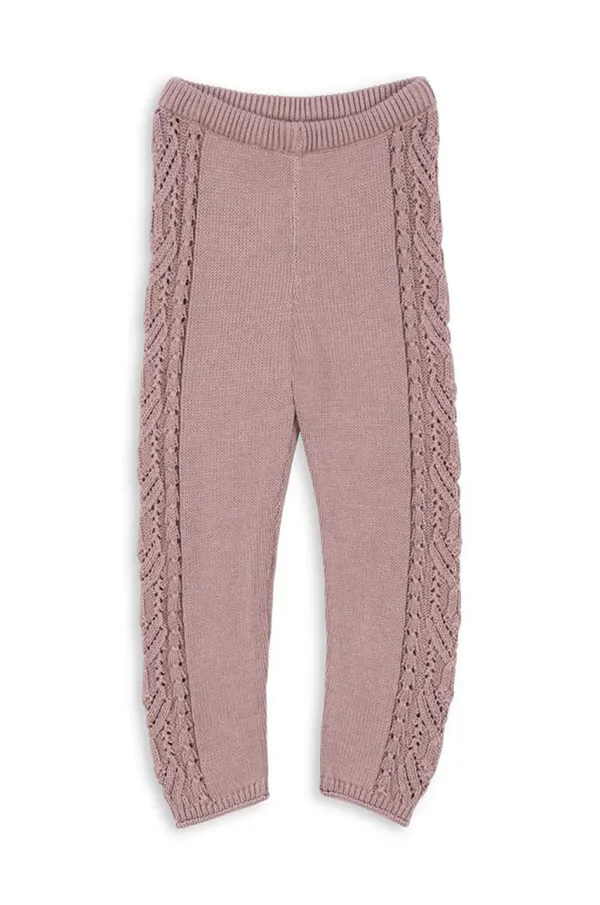 Konges Sløjd Otroške pajkice Konges Sløjd CABBY PANTS GOTS GOTS roza barva, KS102416