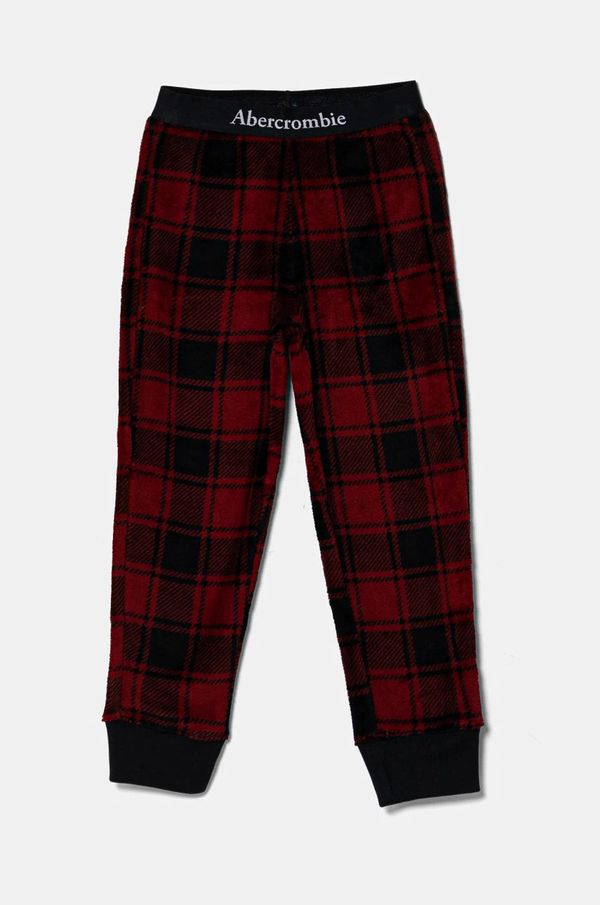 Abercrombie & Fitch Otroške pižama hlače Abercrombie & Fitch rdeča barva, KI213-4031