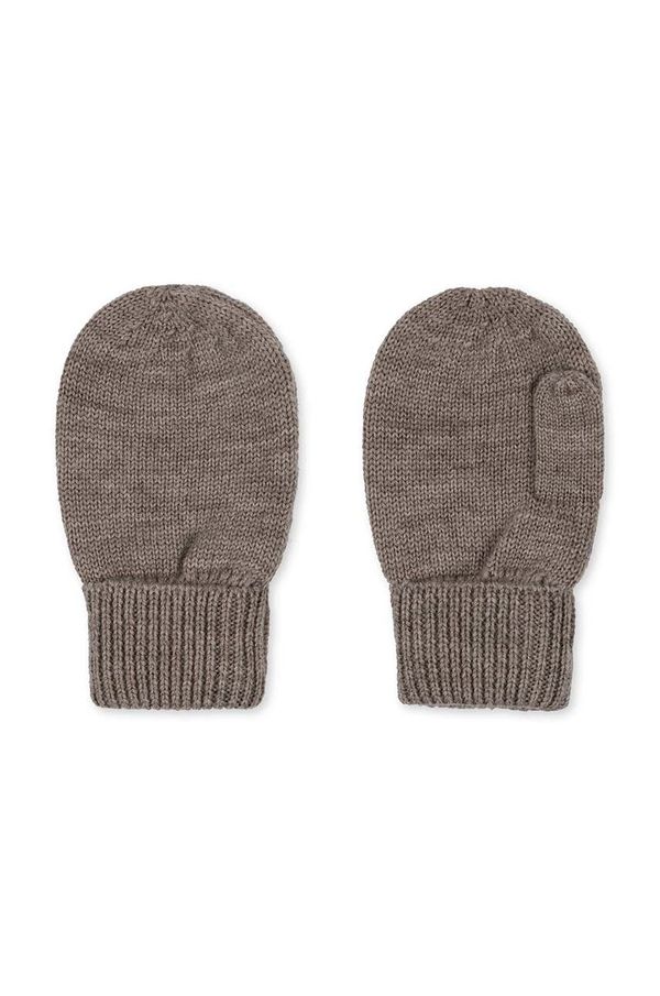 Konges Sløjd Otroške rokavice Konges Sløjd LOULI MITTENS rjava barva, KS101260