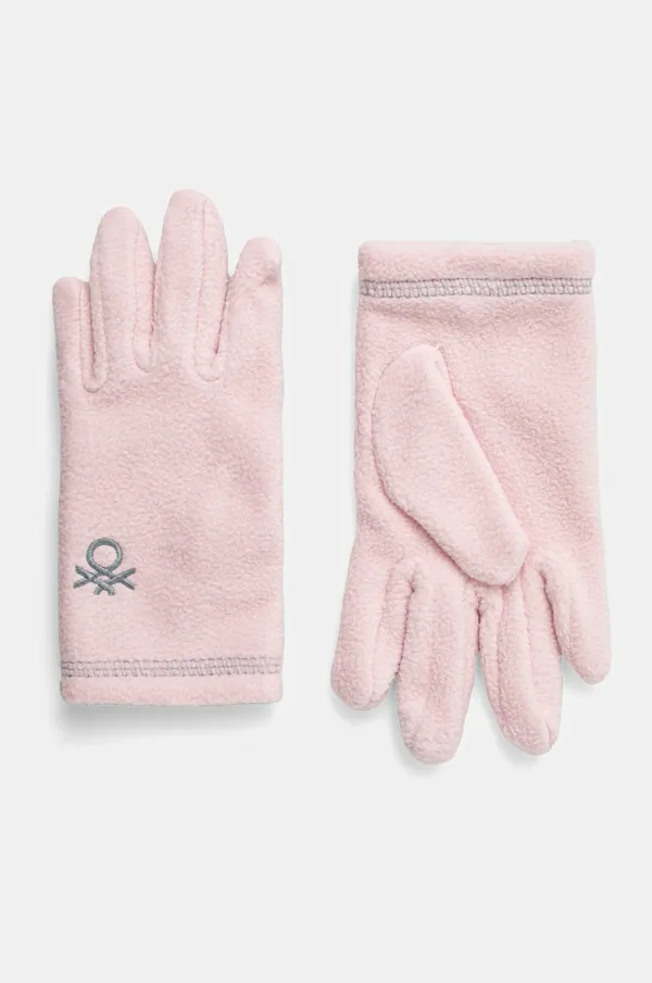 United Colors of Benetton Otroške rokavice United Colors of Benetton roza barva, 6U87CG003