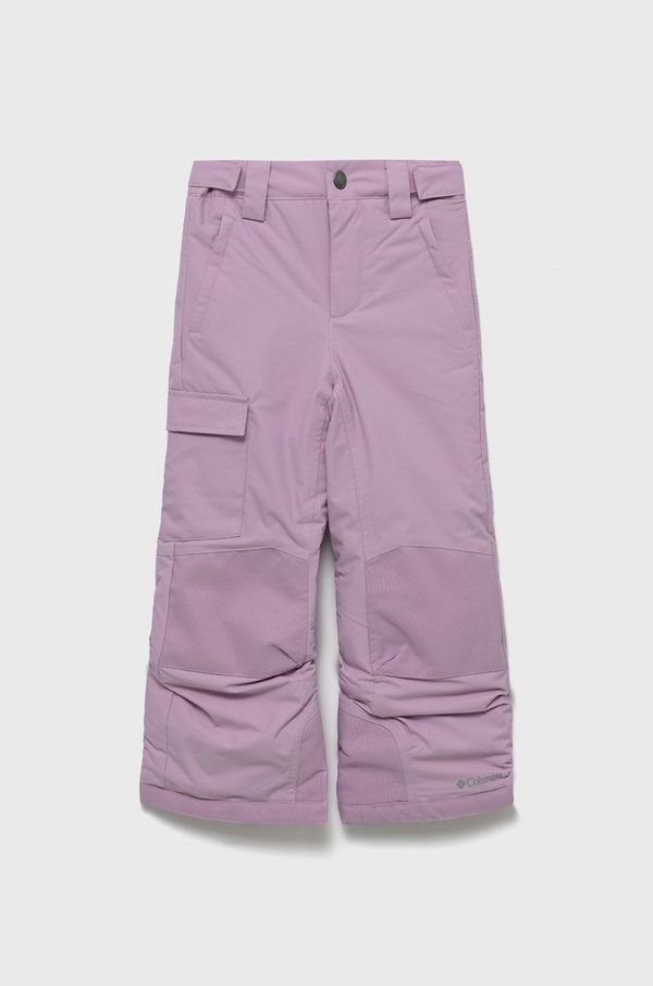 Columbia Otroške smučarske hlače Columbia roza barva