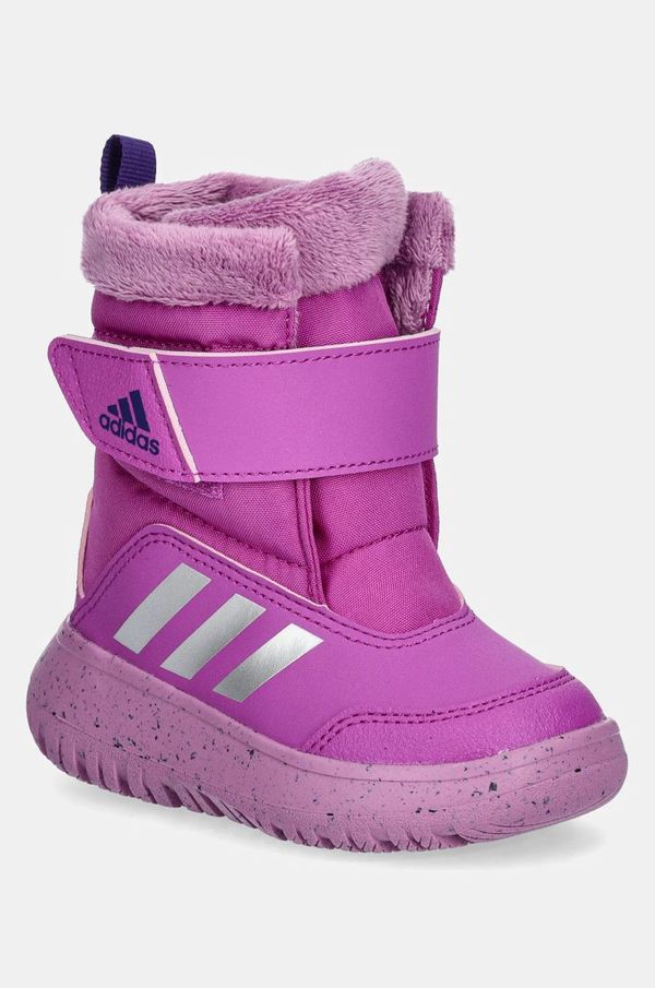 adidas Otroške snežke adidas Winterplay vijolična barva, IE8672