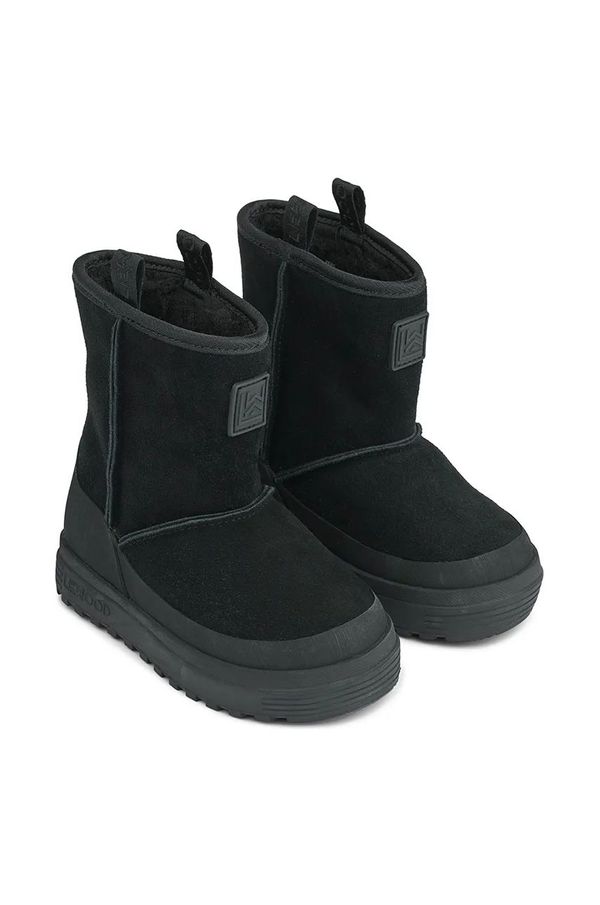 Liewood Otroške snežke iz semiša Liewood Mattie Suede Boot črna barva, LW19227