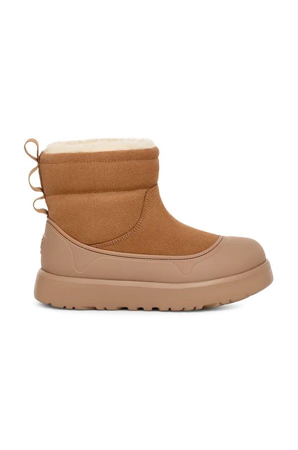Ugg Otroške snežke iz semiša UGG KIDS CLASSIC MINI MOD rjava barva, 1157691K