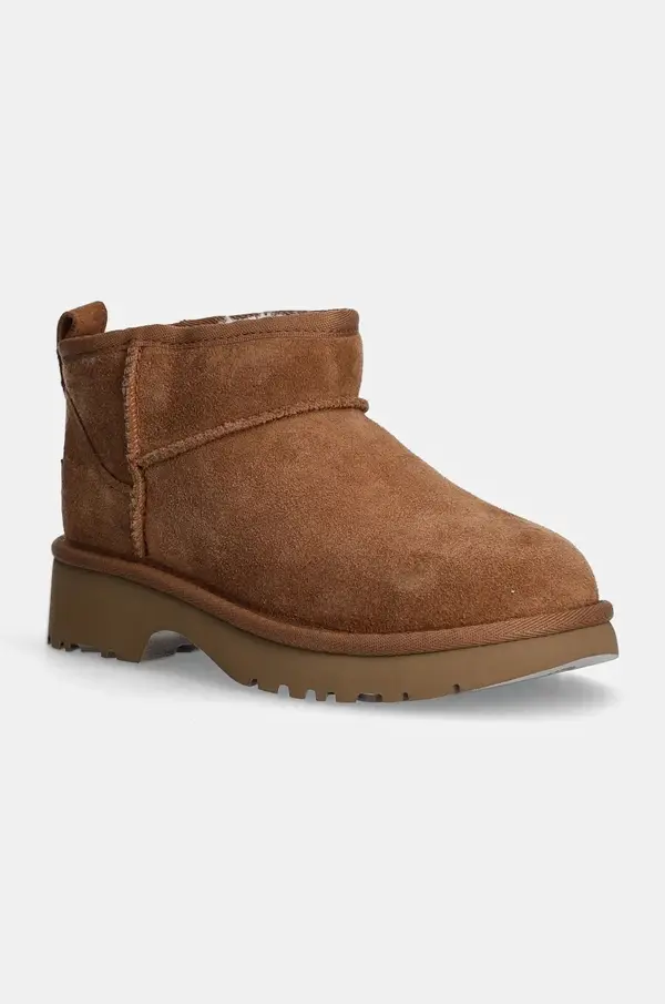 UGG Otroške snežke iz semiša UGG KIDS CLASSIC ULTRA MINI NEW HEIGHTS