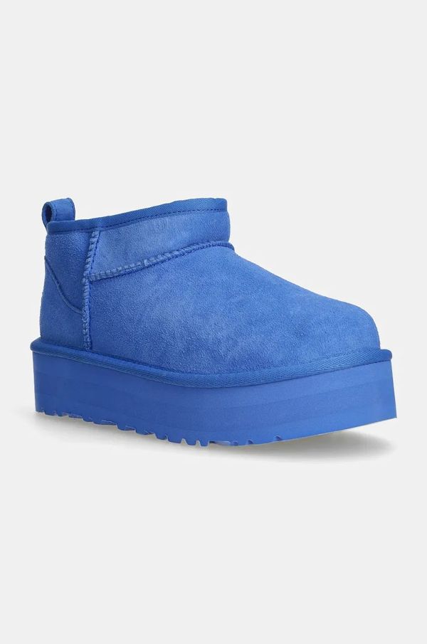 Ugg Otroške snežke iz semiša UGG KIDS CLASSIC ULTRA MINI PLATFORM 1157791K