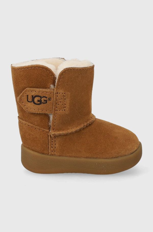 Ugg Otroške snežke iz semiša UGG T KEELAN bež barva