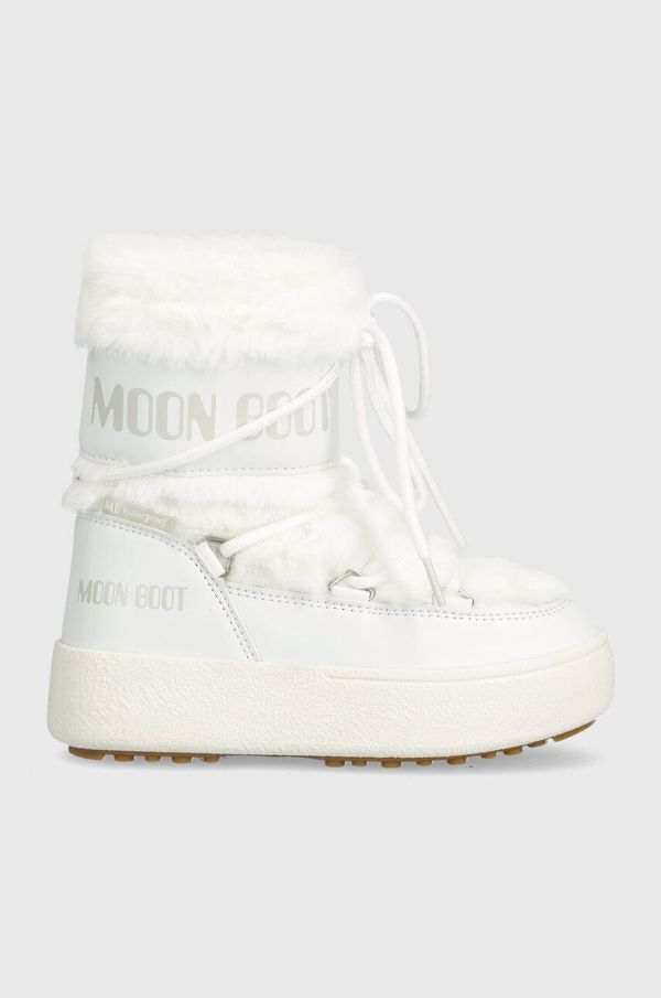 Moon Boot Otroške snežke Moon Boot 34300900 MB JTRACK FAUX FUR WP bela barva