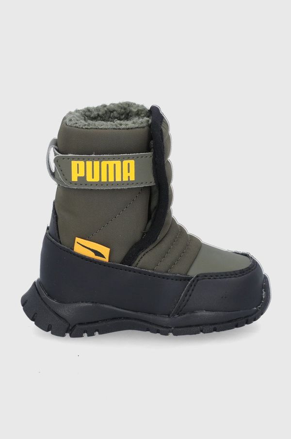 Puma Otroške snežke Puma Puma Nieve Boot Wtr Ac Inf zelena barva