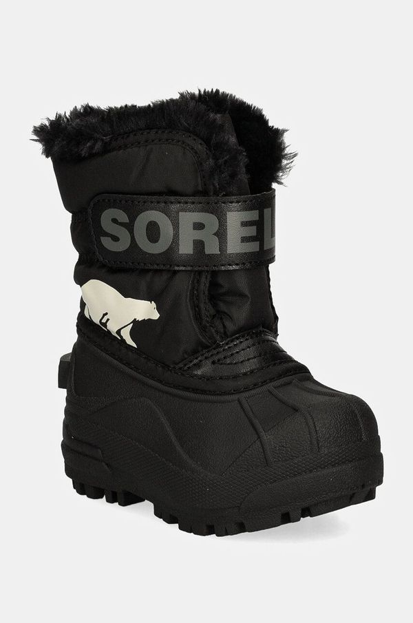 Sorel Otroške snežke Sorel TODDLER SNOW COMMAND črna barva, 2114102