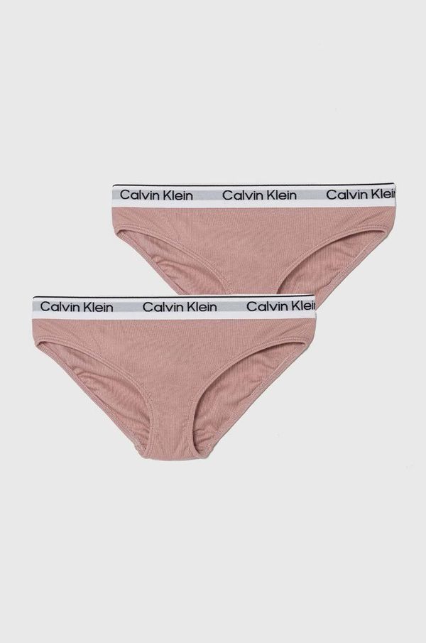 Calvin Klein Underwear Otroške spodnje hlače Calvin Klein Underwear 2-pack roza barva
