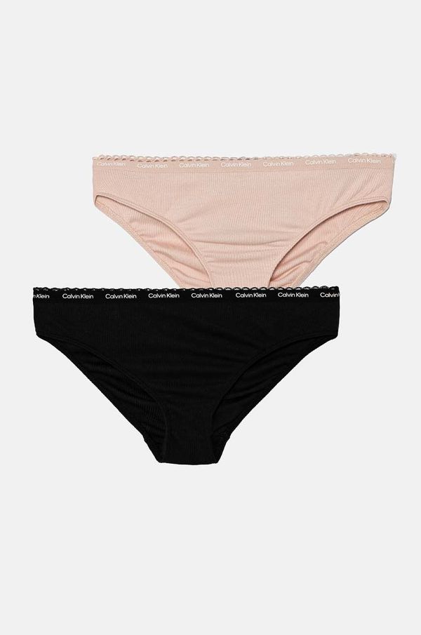 Calvin Klein Underwear Otroške spodnje hlače Calvin Klein Underwear 2-pack roza barva, G80G800704