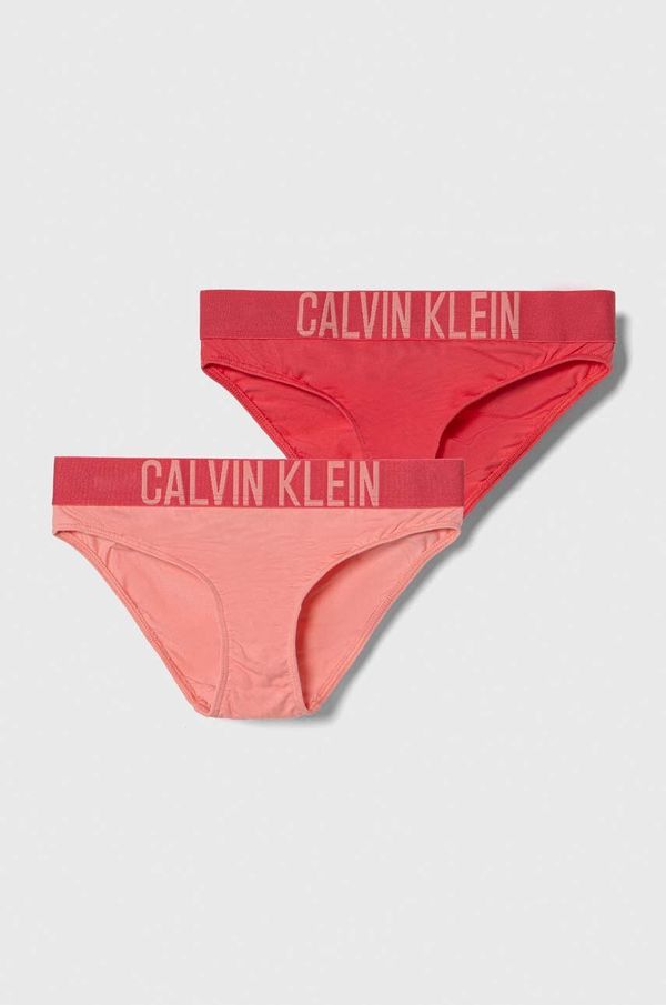 Calvin Klein Underwear Otroške spodnje hlače Calvin Klein Underwear 2-pack roza barva