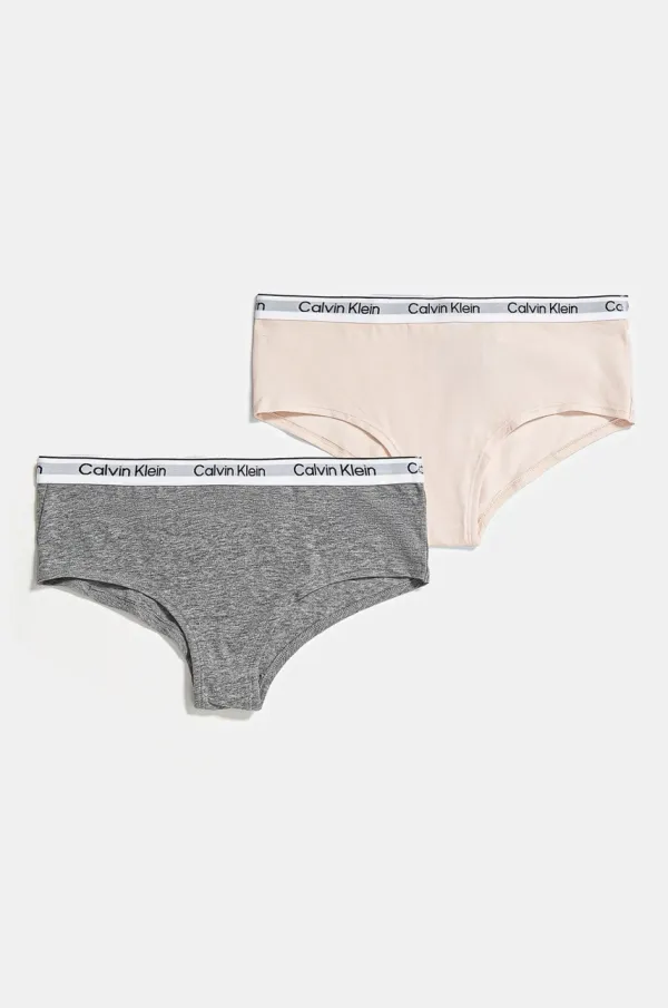 Calvin Klein Underwear Otroške spodnje hlače Calvin Klein Underwear 2-pack siva barva, G80G800727