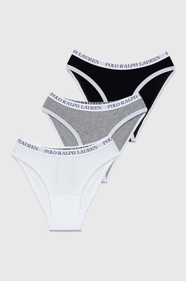 Polo Ralph Lauren Otroške spodnje hlače Polo Ralph Lauren 3-pack črna barva