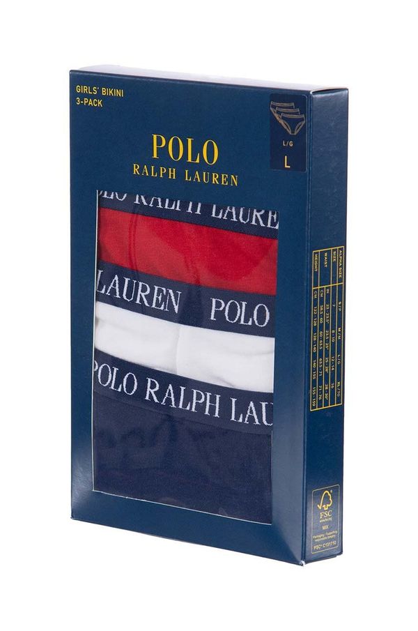 Polo Ralph Lauren Otroške spodnje hlače Polo Ralph Lauren 3-pack mornarsko modra barva