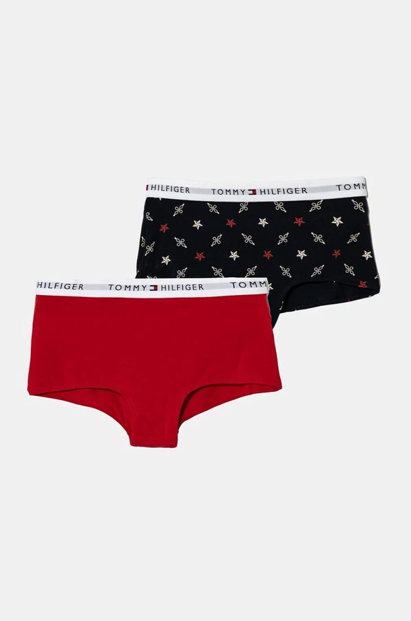 Tommy Hilfiger Otroške spodnje hlače Tommy Hilfiger 2-pack rdeča barva, UG0UG00753