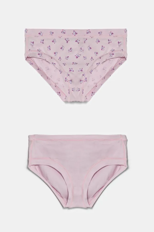 United Colors of Benetton Otroške spodnje hlače United Colors of Benetton 2-pack roza barva, 33R00S02H