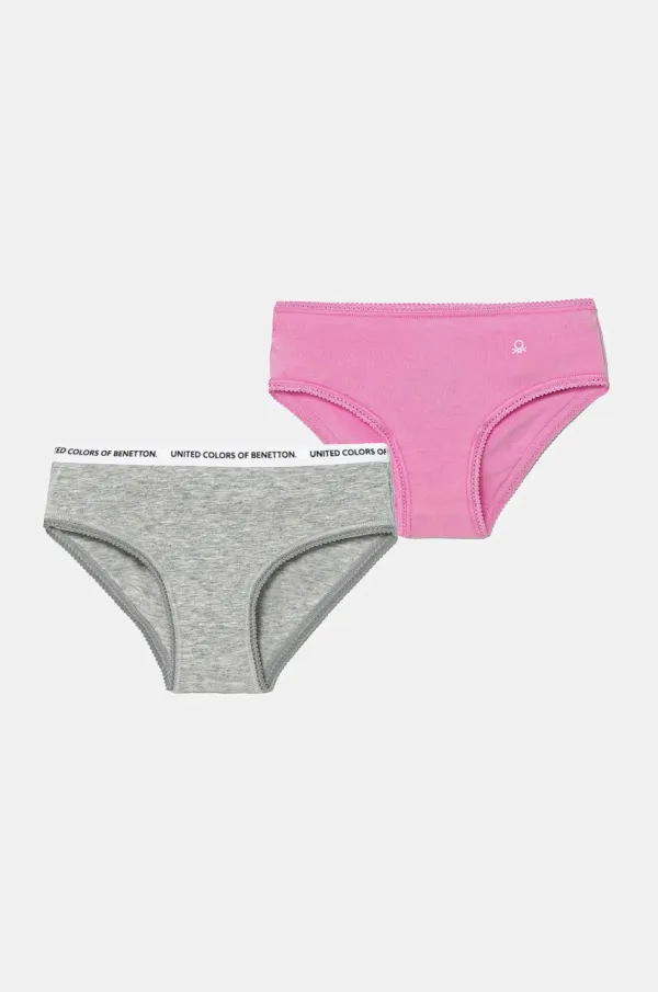 United Colors of Benetton Otroške spodnje hlače United Colors of Benetton 2-pack vijolična barva, 3MC10S1BF