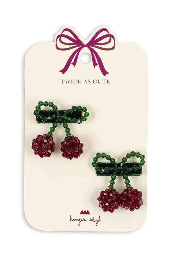 Konges Sløjd Otroške sponke za lase Konges Sløjd 2 PACK CHERRY HAIR CLIP 2-pack KS103014
