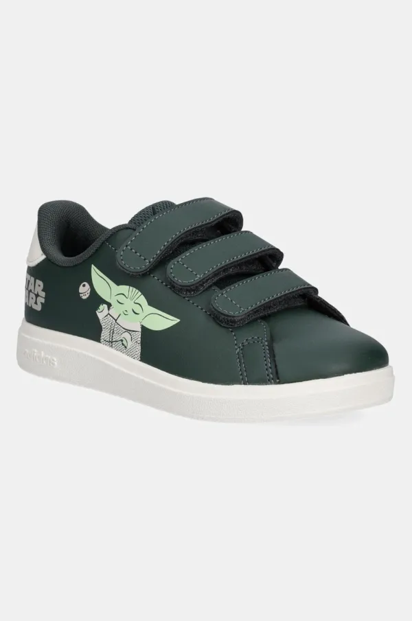 adidas Otroške superge adidas ADVANTAGE MANDALORIAN zelena barva, IH6253