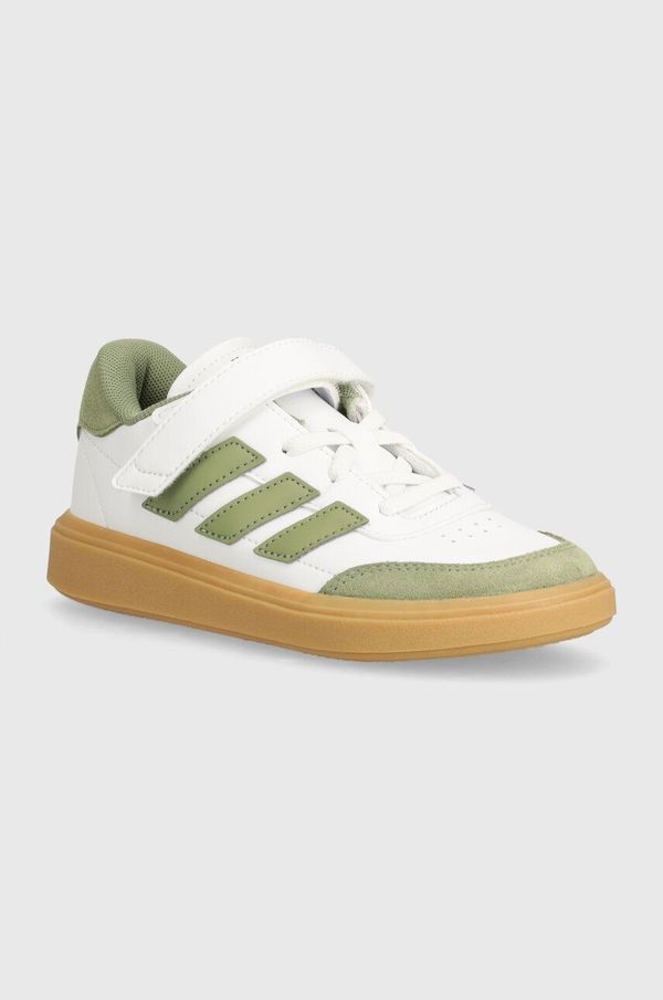 adidas Otroške superge adidas COURTBLOCK EL C zelena barva, ID6504