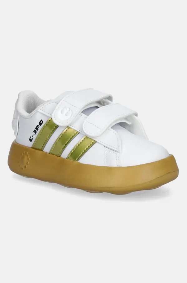 adidas Otroške superge adidas DROIDS Grand Court bela barva, IH1138