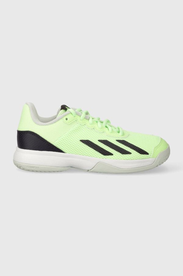 adidas Performance Otroške superge adidas Performance Courtflash K zelena barva