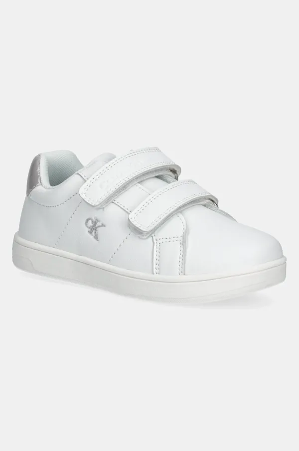 Calvin Klein Jeans Otroške superge Calvin Klein Jeans bela barva, V1A9-82007