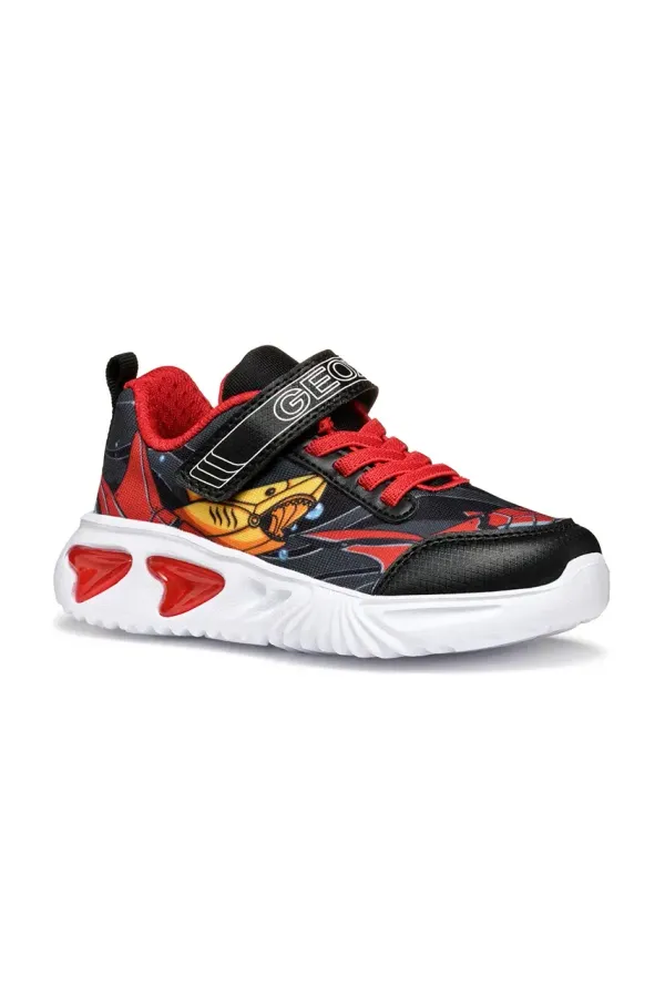 Geox Otroške superge Geox ASSISTER črna barva