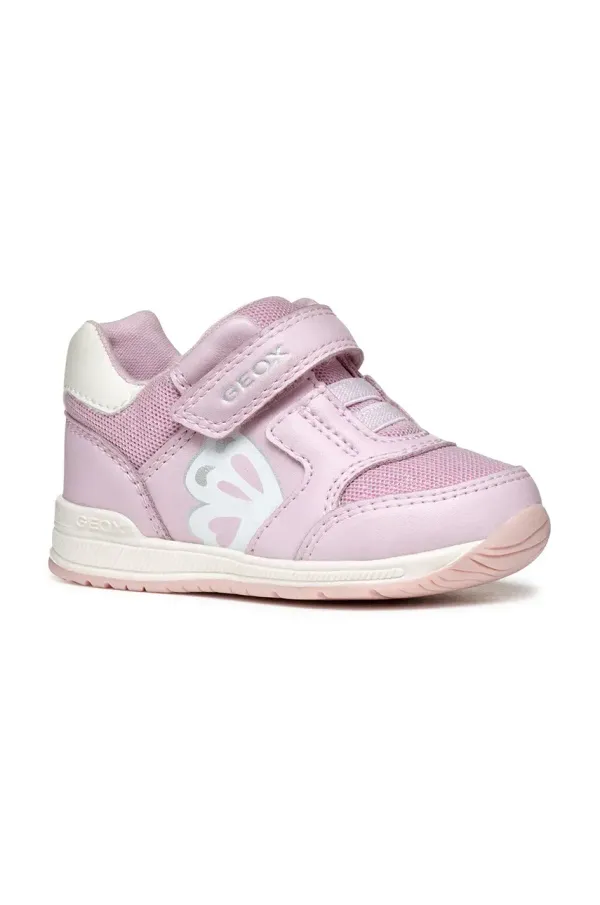 Geox Otroške superge Geox RISHON roza barva