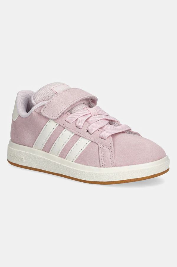 adidas Otroške superge iz semiša adidas GRAND COURT 00s roza barva, JH6181