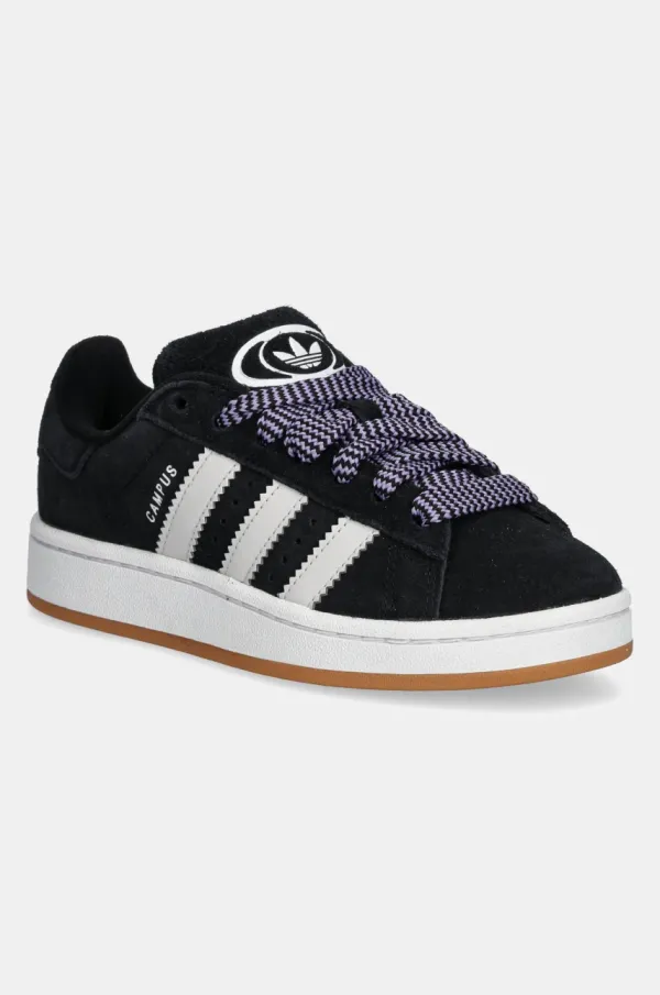adidas Originals Otroške superge iz semiša adidas Originals CAMPUS 00s črna barva, JP7621