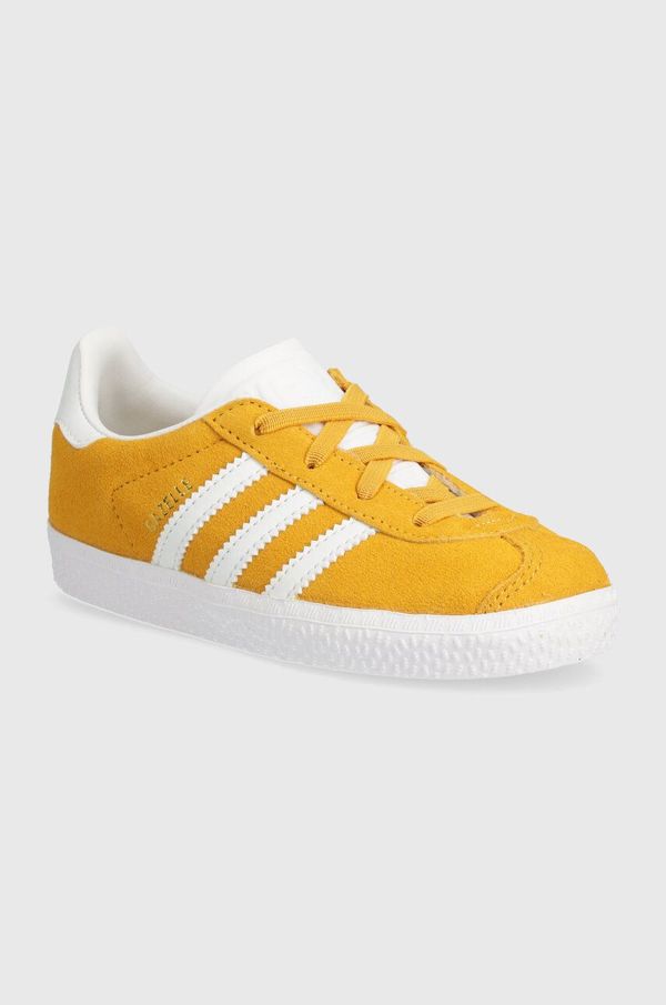 adidas Originals Otroške superge iz semiša adidas Originals GAZELLE CF EL rumena barva, IH0361