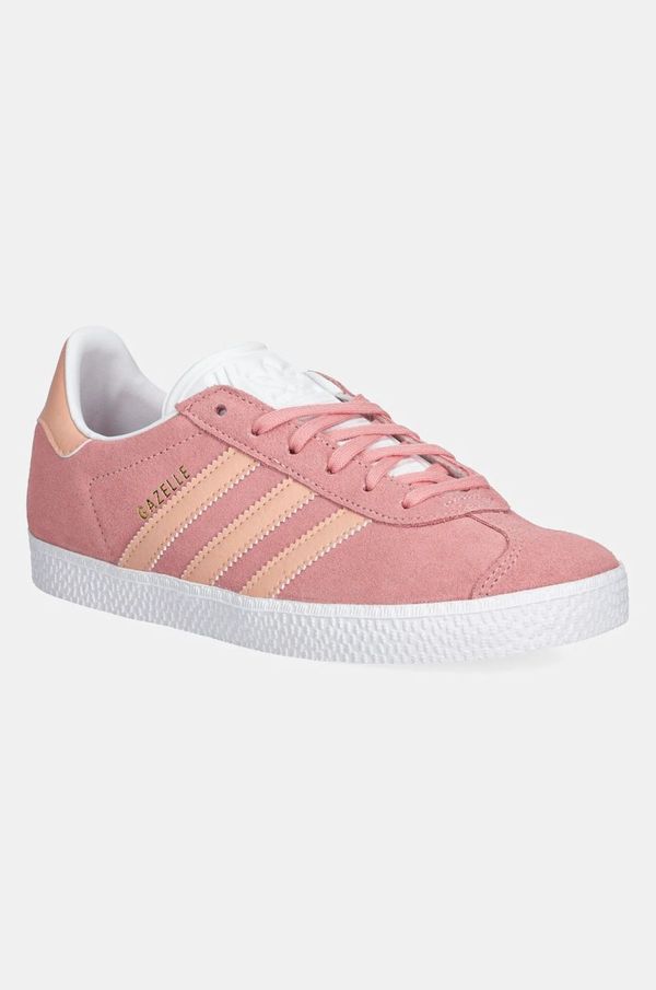 adidas Originals Otroške superge iz semiša adidas Originals GAZELLE roza barva, JP5541