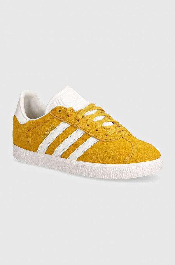 adidas Originals Otroške superge iz semiša adidas Originals GAZELLE rumena barva, IF9803