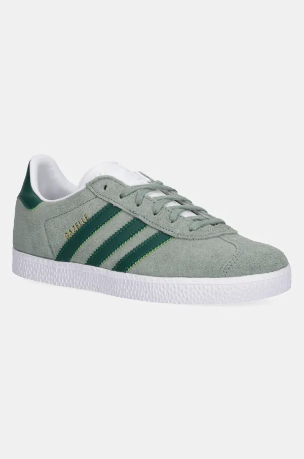 adidas Originals Otroške superge iz semiša adidas Originals GAZELLE zelena barva, JP5540
