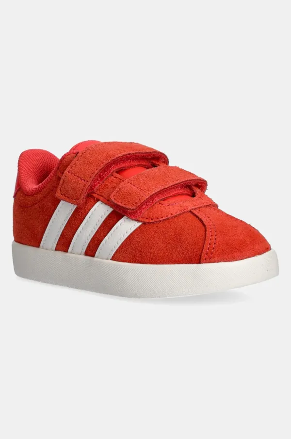 adidas Otroške superge iz semiša adidas VL COURT 3.0 oranžna barva, JH6307