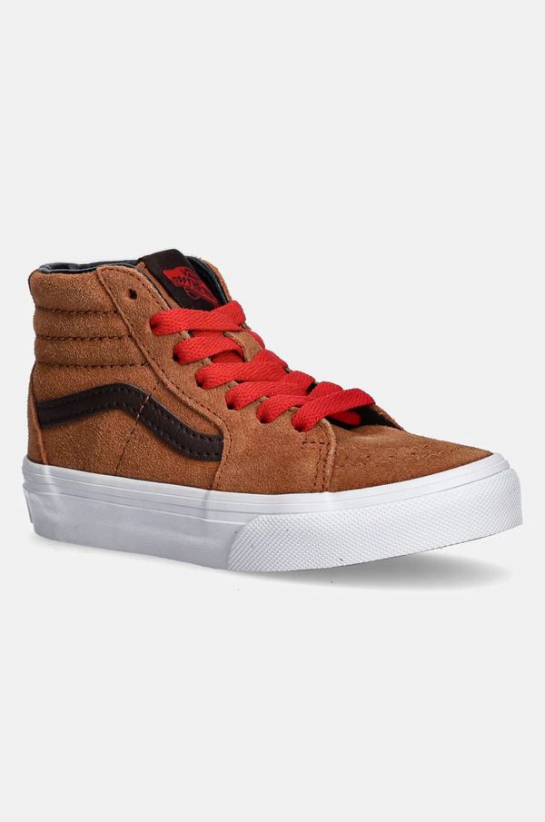 Vans Otroške superge iz semiša Vans SK8-Hi bež barva, VN000CY9N1Z1