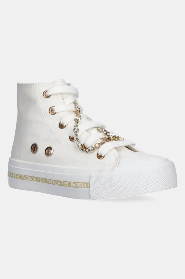 Patrizia Pepe Otroške superge Patrizia Pepe bela barva, PPJ310