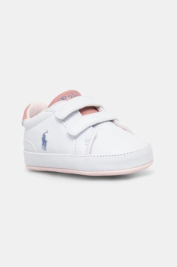 Polo Ralph Lauren Otroške superge Polo Ralph Lauren HERITAGE COURT II EZ LAYETTE bela barva, RL00989110