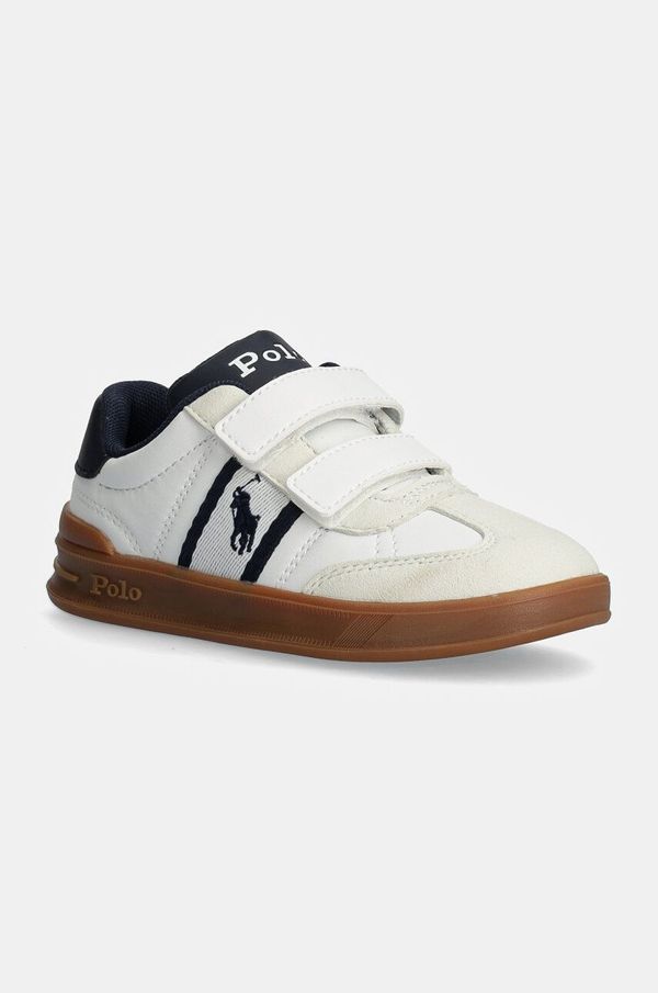 Polo Ralph Lauren Otroške superge Polo Ralph Lauren HERITAGE COURT III EZ T-TOE bela barva, RL01257100