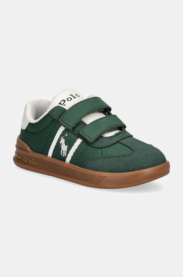 Polo Ralph Lauren Otroške superge Polo Ralph Lauren HERITAGE COURT III EZ T-TOE zelena barva, RL01257301