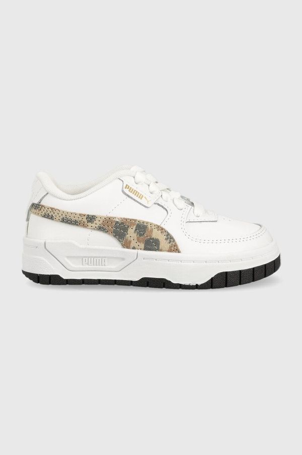 Puma Otroške superge Puma Cali Dream Animal Print PS bela barva