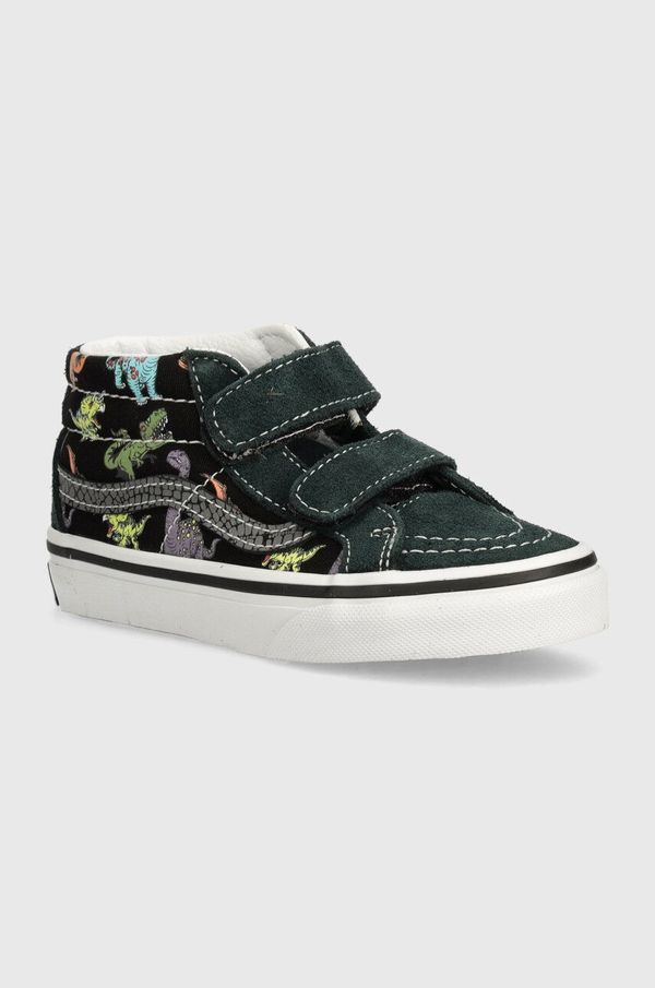 Vans Otroške superge Vans SK8-Mid Reissue zelena barva, VN000CZ5BS51